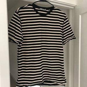 Vince striped pima cotton tee - size small